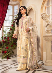 Embroidered Salwar Kameez is Pale Yellow Shade Latest