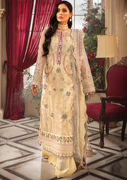 Embroidered Salwar Kameez is Pale Yellow Shade