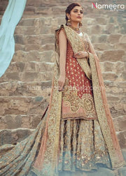 Embroidered Shirt and Pakistani Lehenga