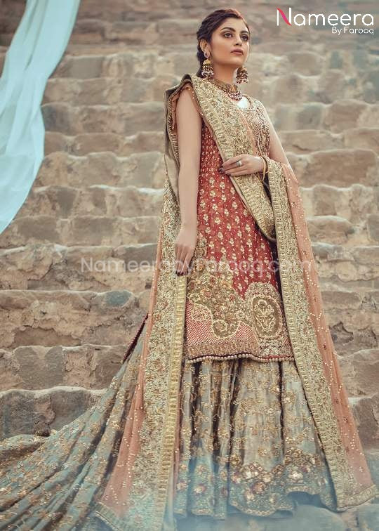 Embroidered Shirt and Pakistani Lehenga
