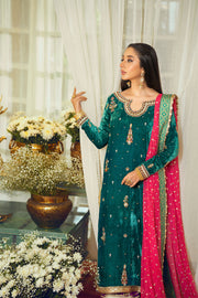 Embroidered Velvet Salwar Kameez Pakistani Wedding Dress