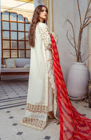 Embroidered White Lawn Salwar Kameez Pakistani Dress