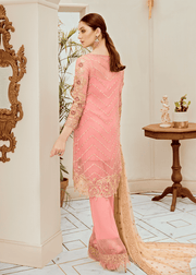 Pakistani embroidered fancy chiffon outfit in pink color # P2285
