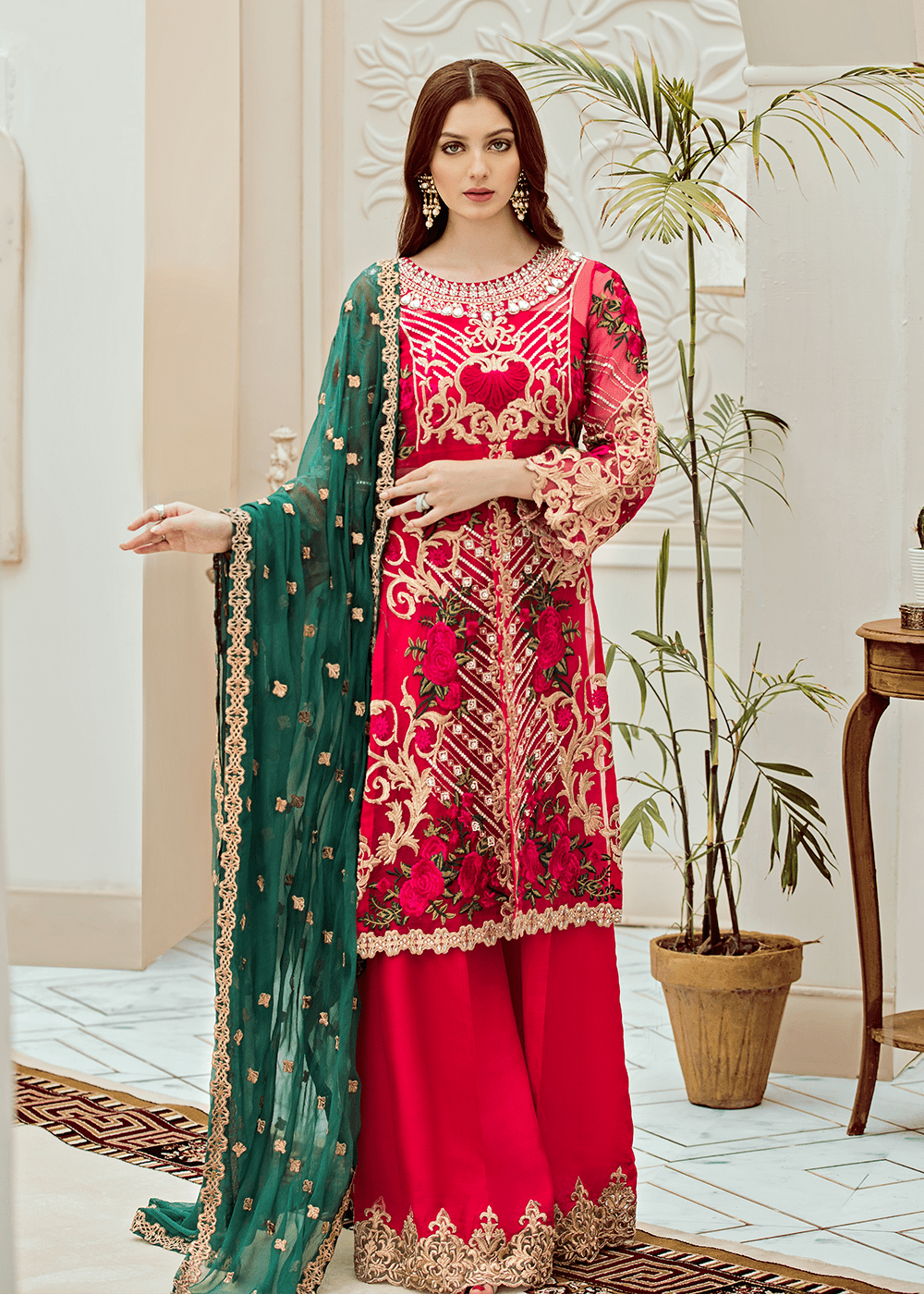 sachin and babi light blue dress MANGO Women's Side Slit Detail Embroidered Dress main image 1