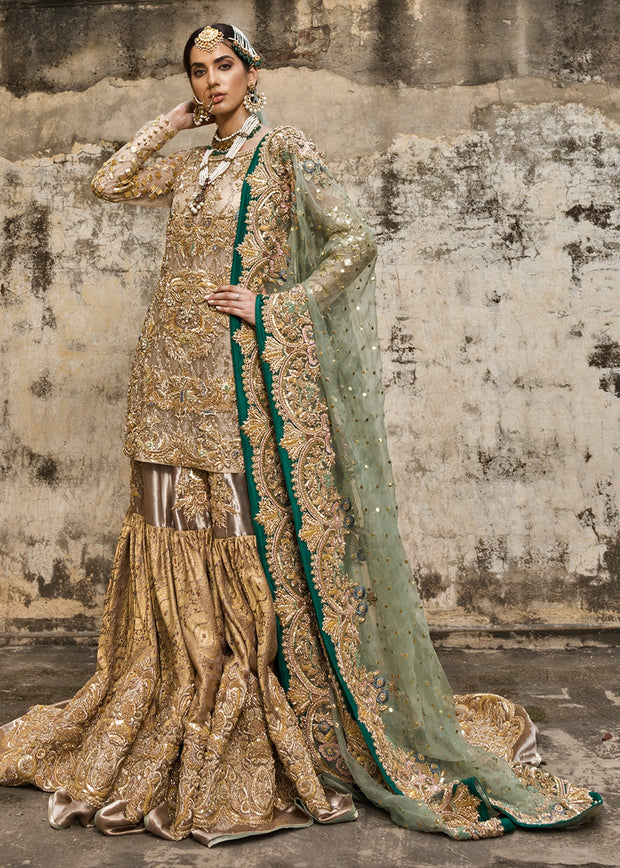 Embroidered gharara dress for wedding wear in all over USA