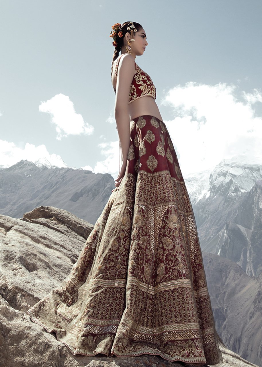 Red embroidery skirt YV41109