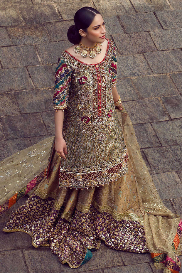 Embroidred Bridal Lehnga in Green Color