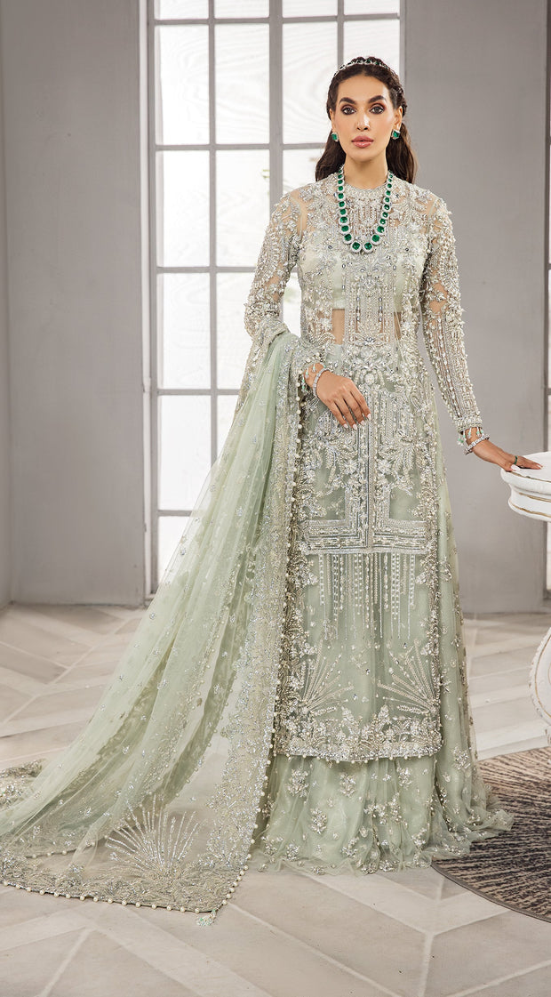 Emerald Green Lehenga Shirt Pakistani Wedding Party Wear