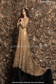 Enriched Golden Pakistani Bridal Designer Wear