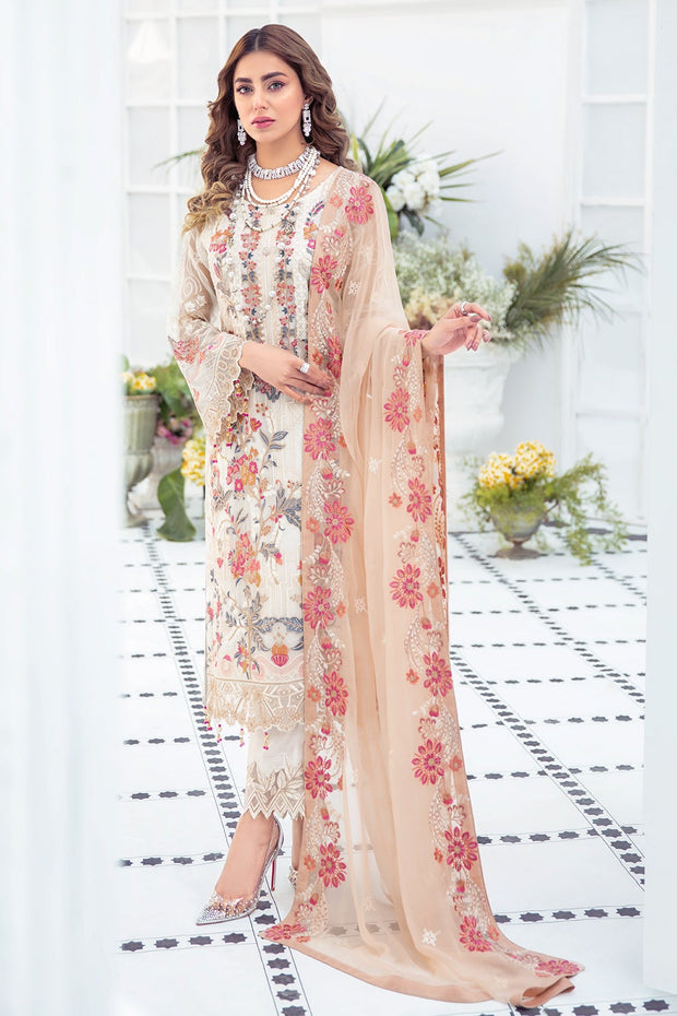 Ethereal Shalwar Kameez Woman in White Color 2022