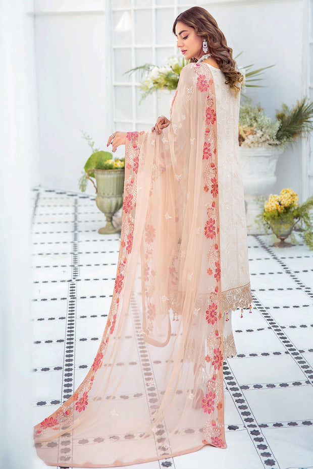 Ethereal Shalwar Kameez Woman in White Color Designer