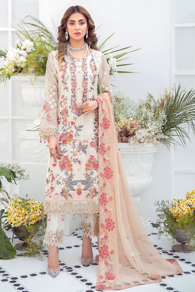 Ethereal Shalwar Kameez Woman in White Color Latest