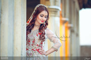 Beutifull bridal Maxi in off white and red color Model# 1179