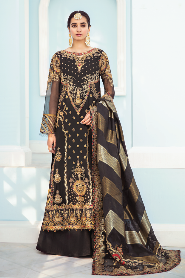 Fancy Black Salwar Kameez in Premium Chiffon