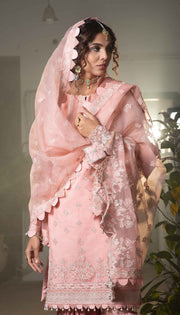 Fancy Gharara Dress Pakistani in Baby Pink Shade Latest