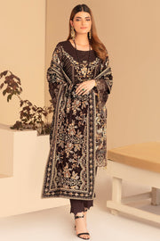 Fancy Pakistani Dress in Chocolate Brown Shade 2021