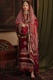 Fancy Velvet Pakistani Dress in Magenta Shade Designer