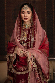 Fancy Velvet Pakistani Dress in Magenta Shade Latest