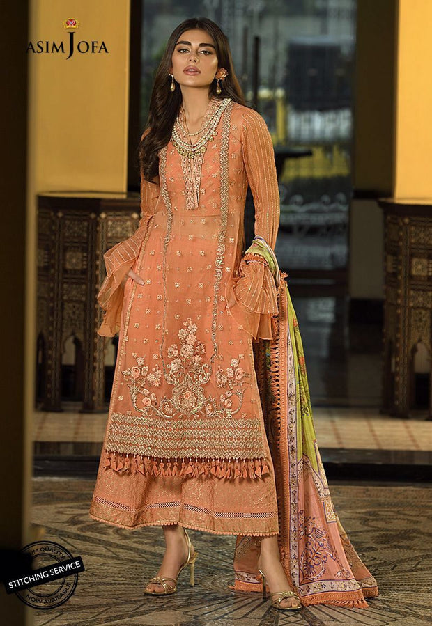Fancy Eid Lawn Dress with Embroidery Front Look