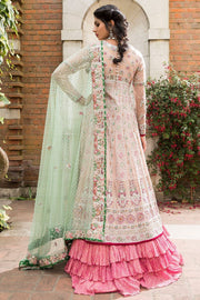 Elegant Pakistani fancy bridal dress in pink color