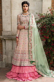 Elegant Pakistani fancy bridal dress in pink color # B3306