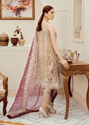 Pakistani  fancy chiffon outfit in decent grey color # P2284