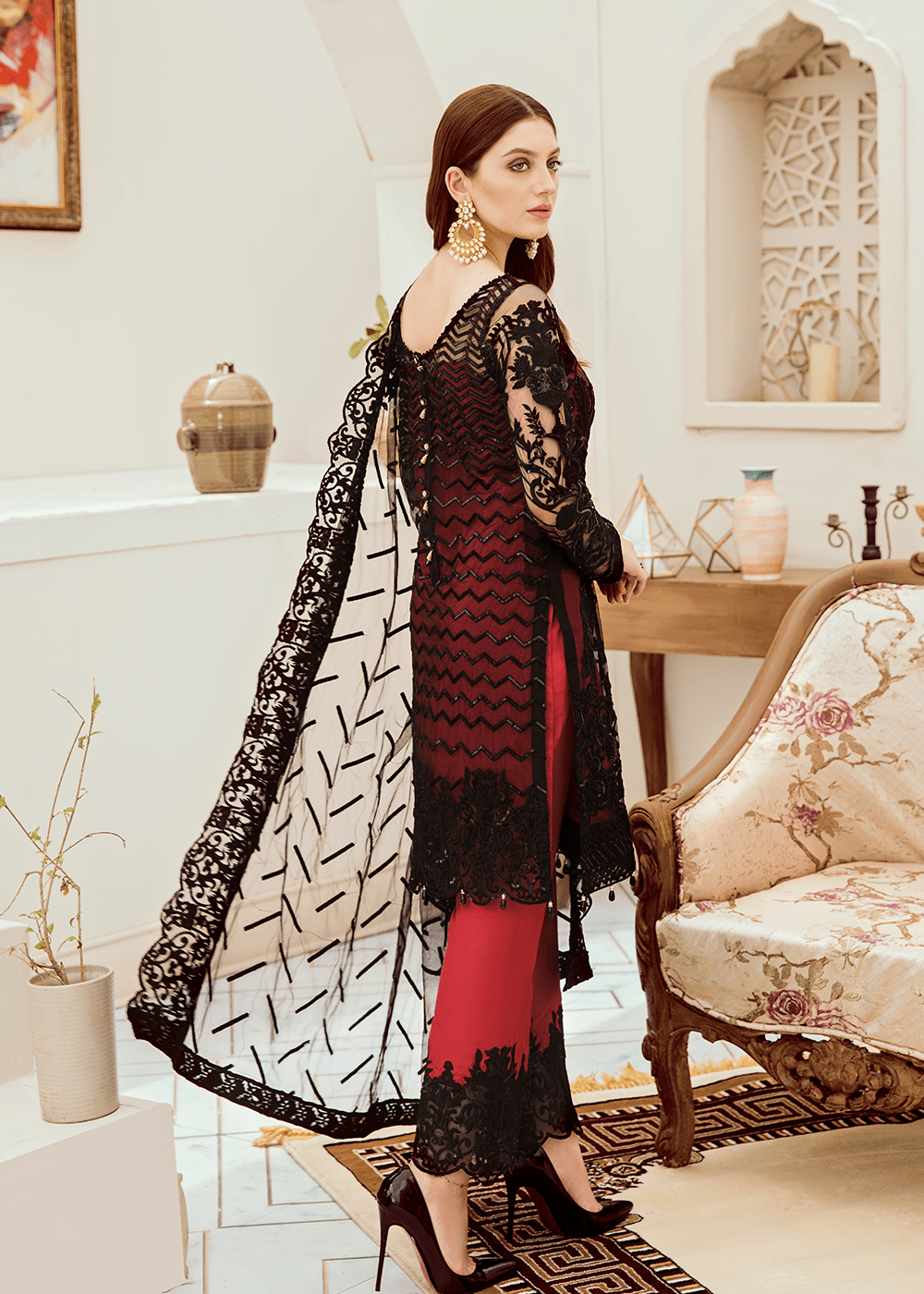 Fancy net dresses fully embellished with embroidery Nameera by Farooq Fancy net dresses fully embellished with embroidery Nameera by Farooq