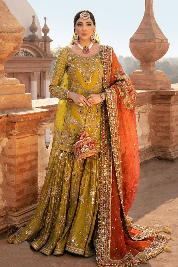 Sharara Mehndi K Suit Orange Sharara Shirt Bridal Pakistani Mehndi