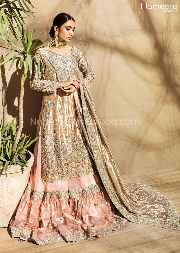 Farshi Gharara for Walima with Long Shirt Online Overall Look