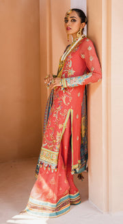 Farshi Gharara with Kameez in Hot Pink Shade 2022