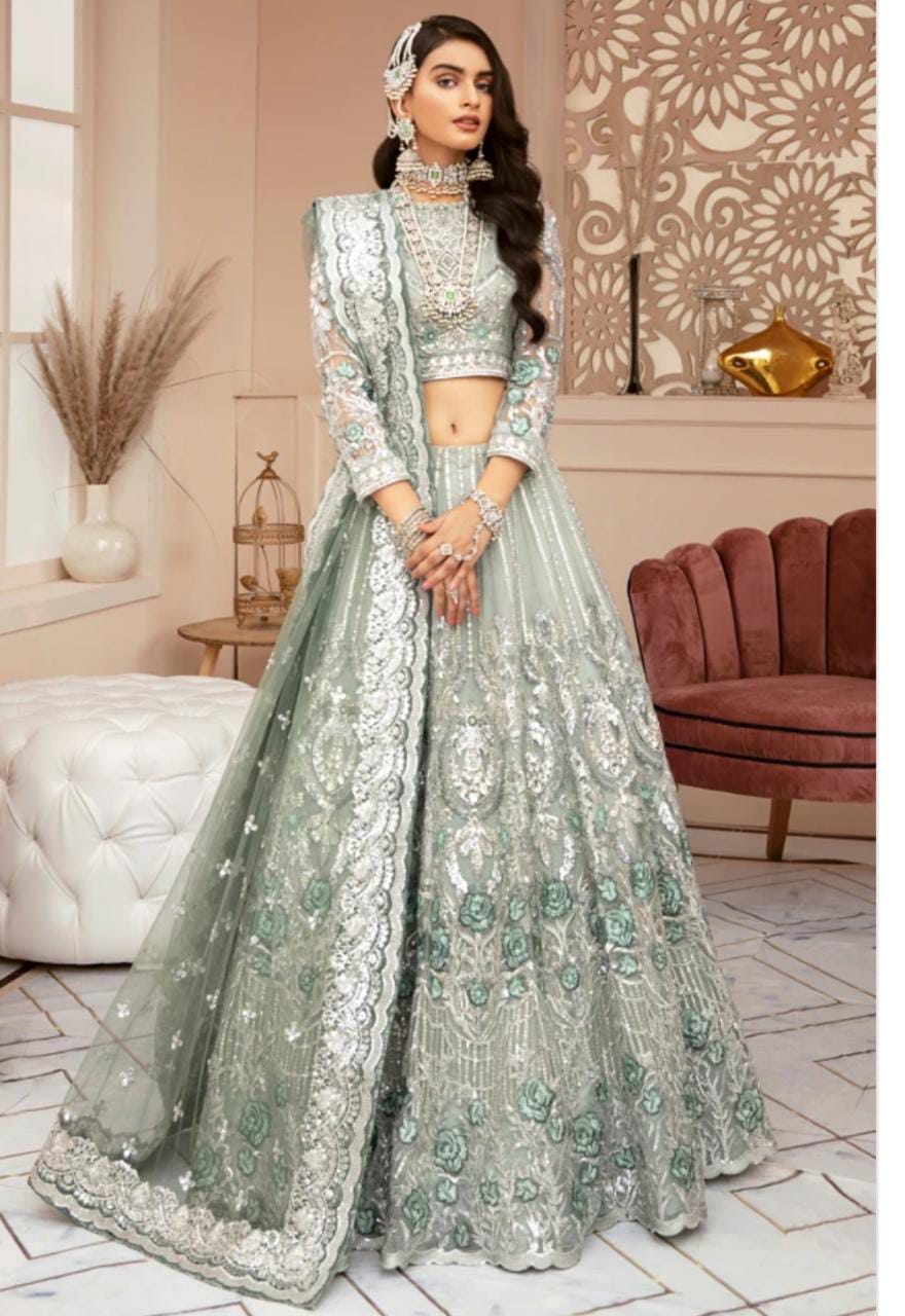 Festive Lehnga Choil with Silver Embroidery 