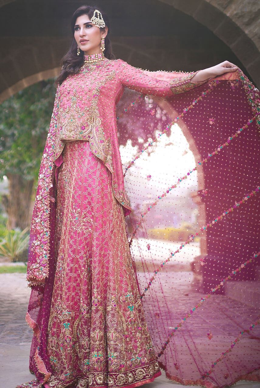Beautiful fish shape lehnga dress in lavish Pink color