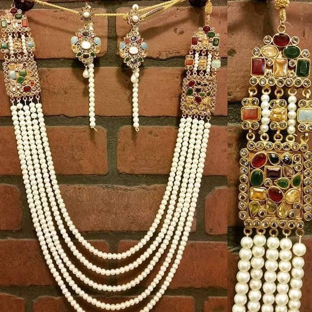 Buy Five Layers Heavy Pearls Rani Haar for Asian Bride Nameera