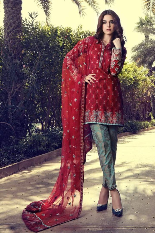 Jamawar frock design top