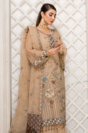 Formal Dress Pakistani for Girls in Beige Shade Latest