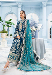 Formal Pakistani Shalwar Kameez in Teal Shade 2021
