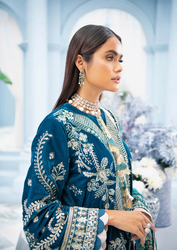 Formal Pakistani Shalwar Kameez in Teal Shade Online