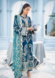 Formal Pakistani Shalwar Kameez in Teal Shade