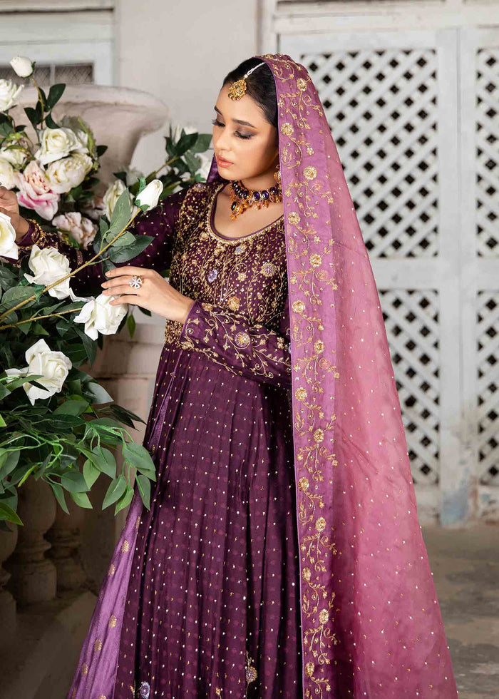 Pakistani Front Open Bridal Pishwas Frock with Sharara Dress – Nameera ...