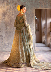 Front Open Gown Pakistani Bridal Dress with Lehenga Dress