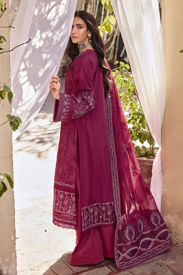 Fuchsia Embroidered Kameez with Trousers Pakistani Eid Dress