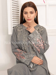 Pretty Designer Lawn Embrioded Shirt with Capri