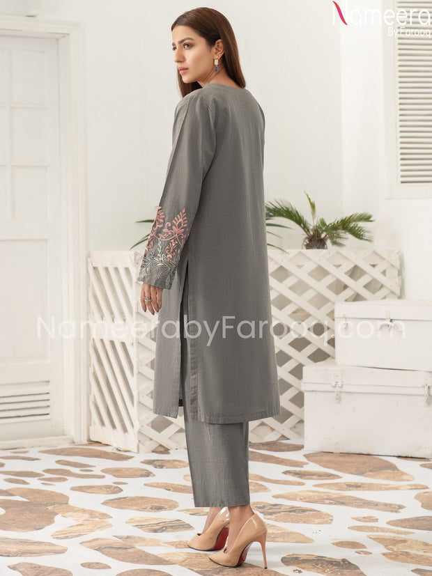 Pretty Designer Lawn Embrioded Shirt with Capri online