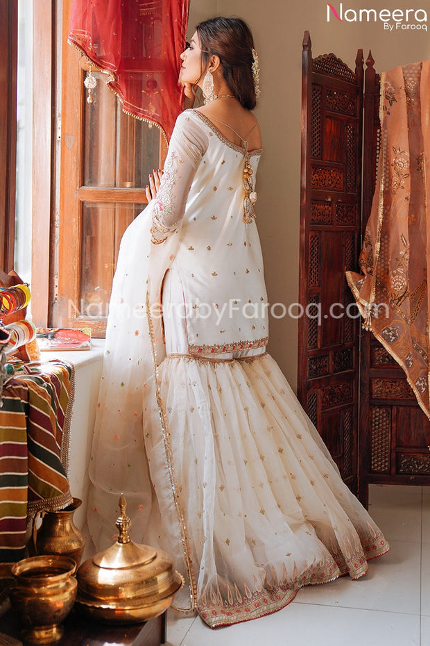  White Gharara Dress 2021