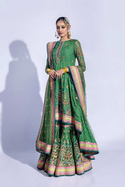 Gharara Kameez Dupatta Green Pakistani Mehndi Dress