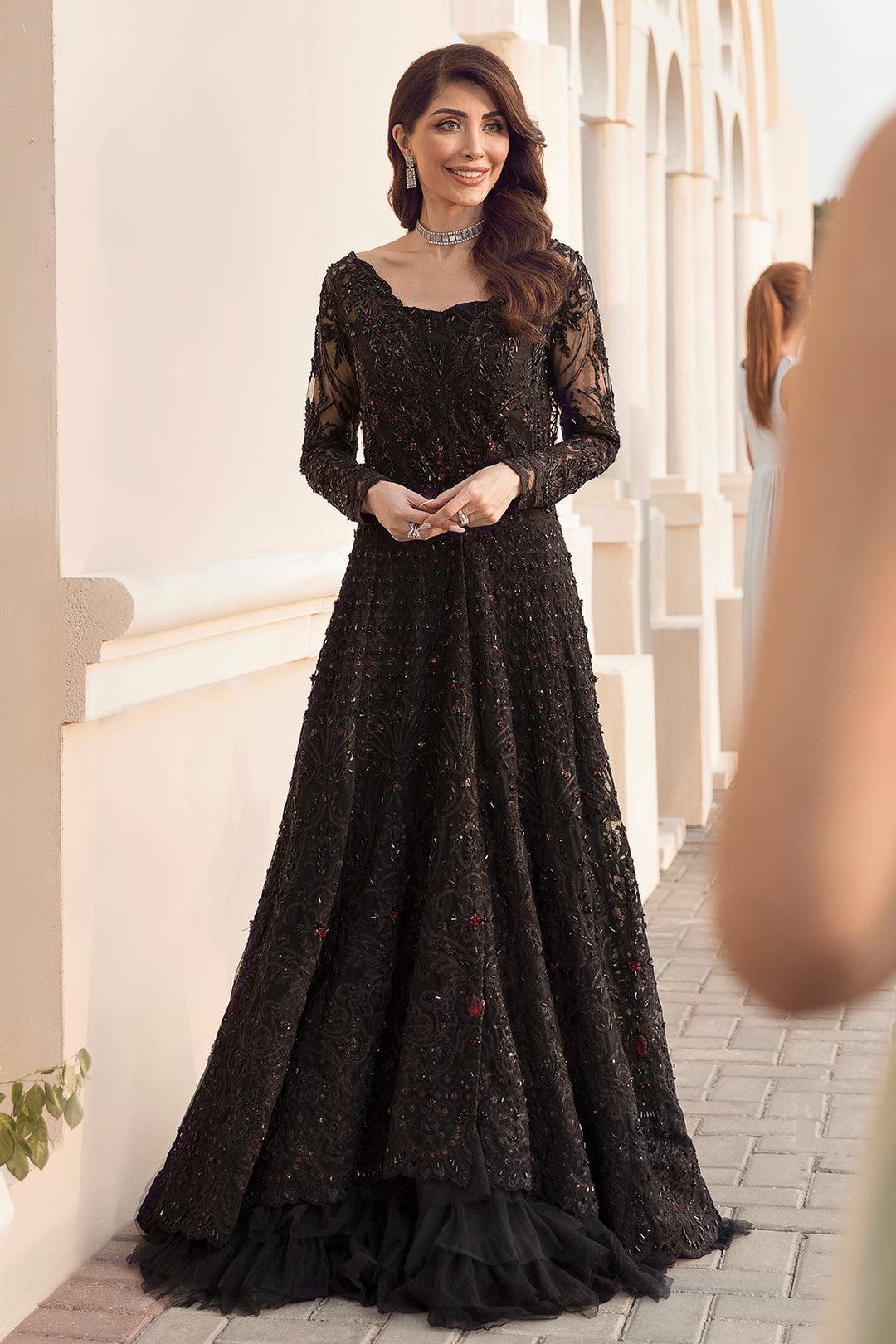 Elegant Girls Pakistani Dress In Black Color Online 2021 medium Elegant Girls Pakistani Dress In Black Color Online 2021 medium
