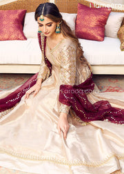 Gold Bridal Dresses Pakistani