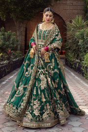 Gold Green Lehenga Choli Pakistani Wedding Dresses 2023
