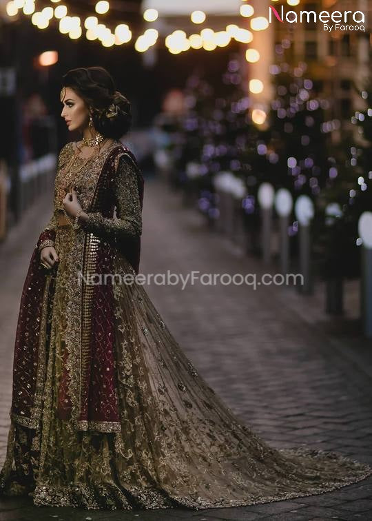 Gold Pakistani Wedding Dress