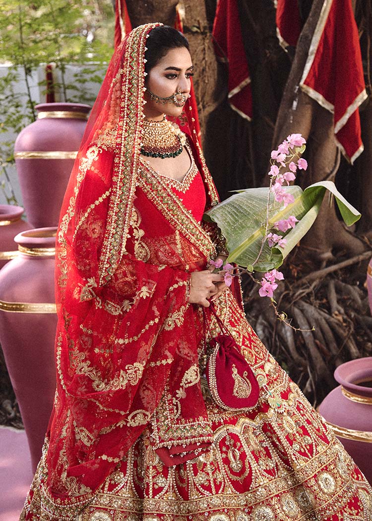Gold Red Lehenga Choli 